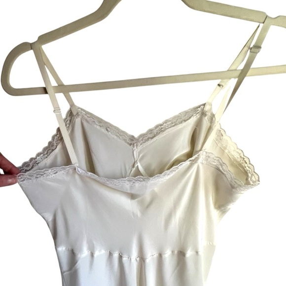 Vintage Maxi Slip Dress With Lace Trim Size 34 Medium - Picture 9 of 11